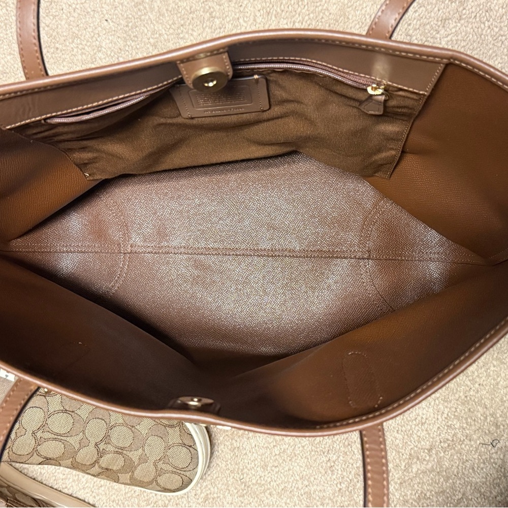 Coach Brown Signature Tote and Slip-On Set - Picture 6 of 9